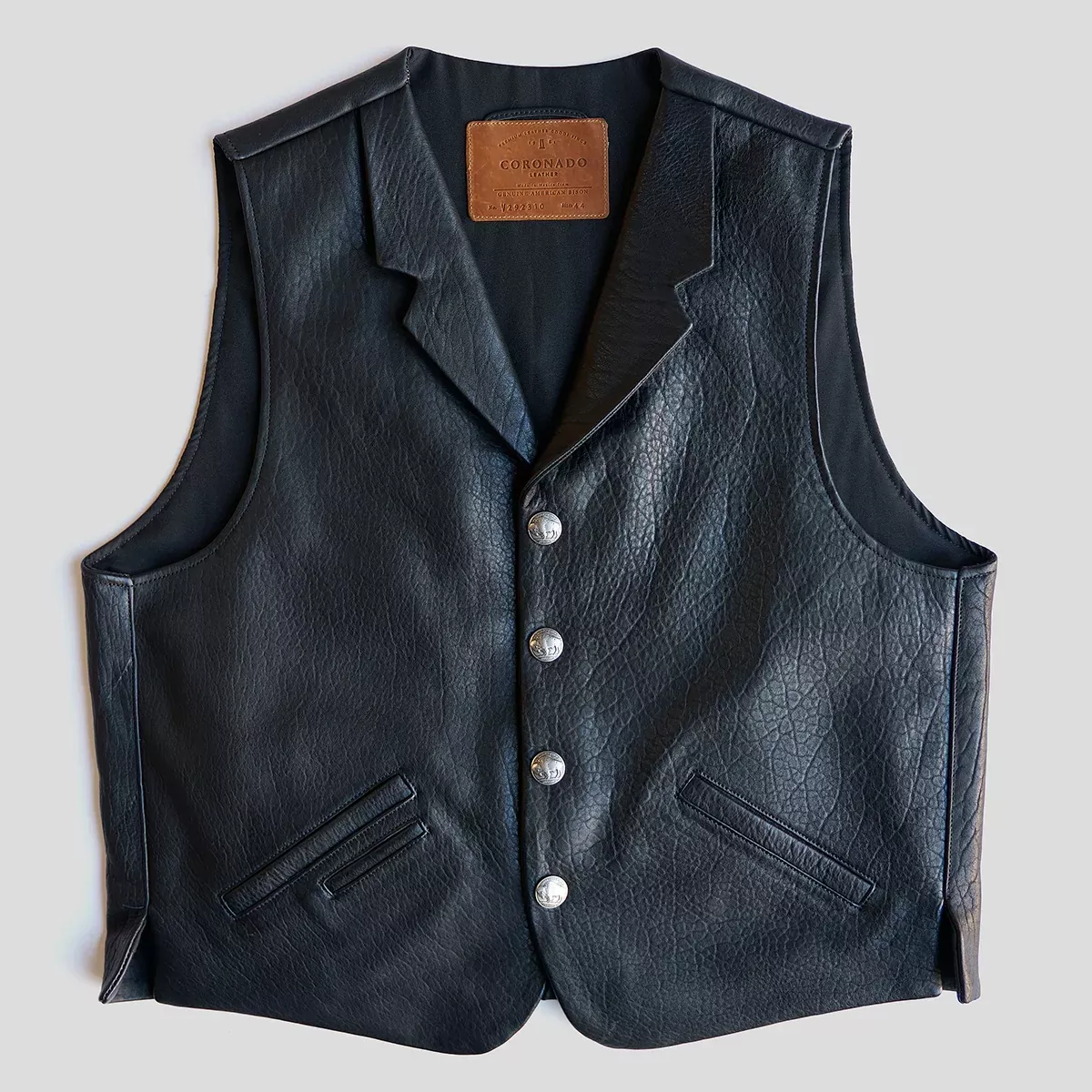 The No.29 Lapel Vest | Bison Black