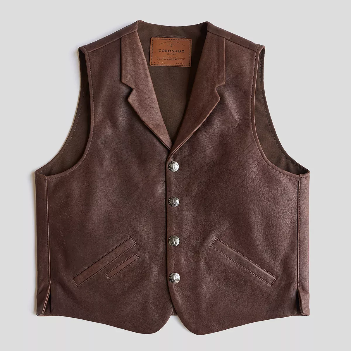 The No.29 Lapel Vest | Bison Brown