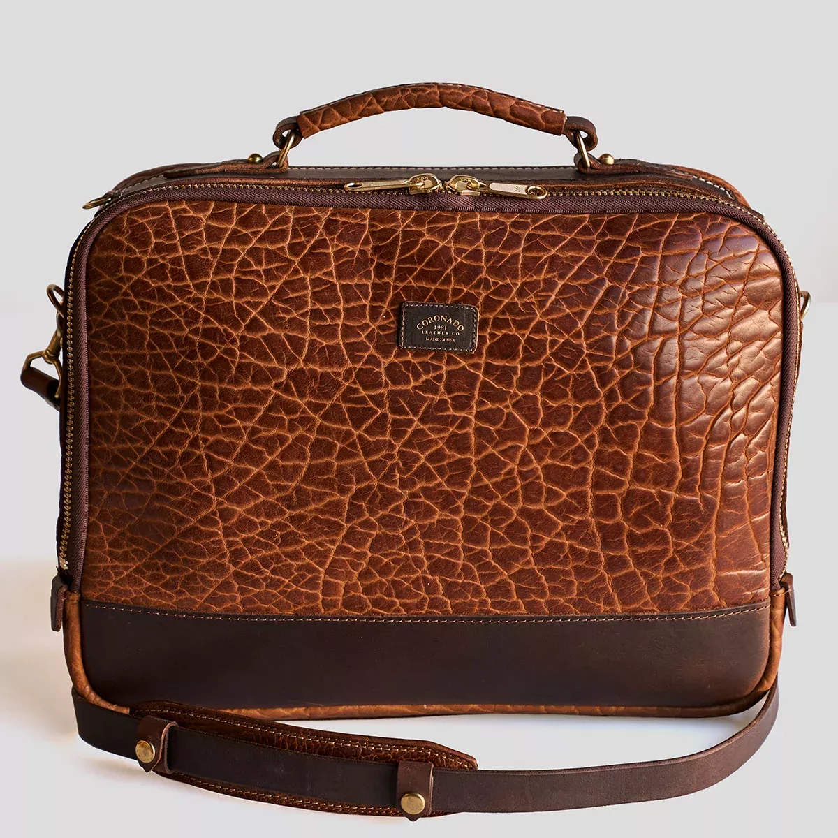 No.540 Attaché Case | LE Bison Walnut