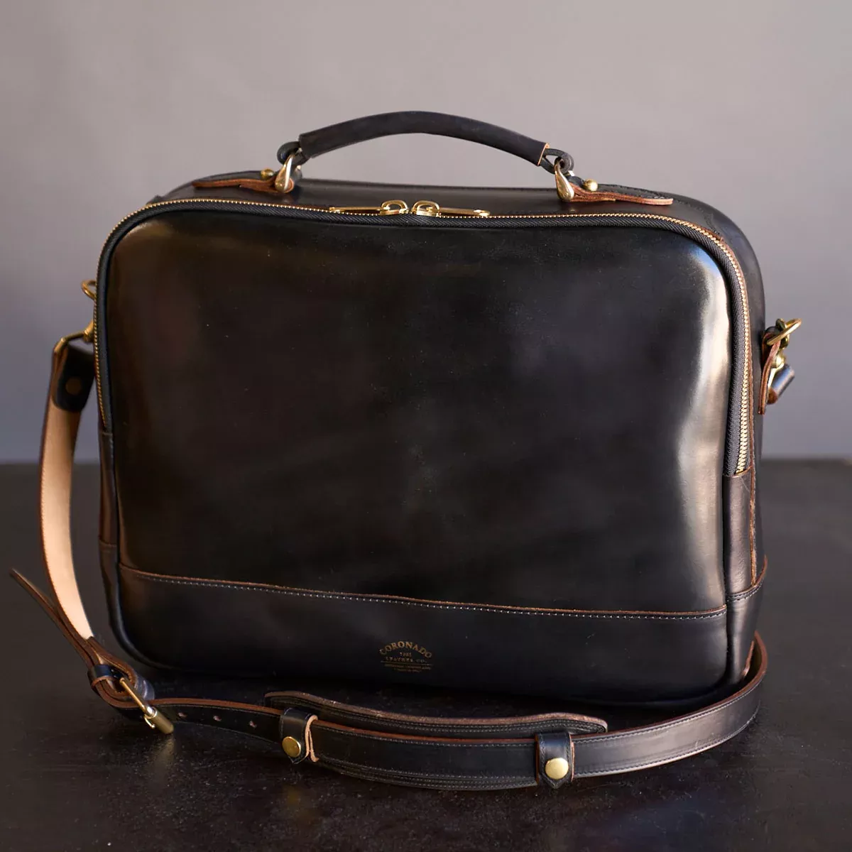 No.541 Chicago Shell Briefcase | Horween Black Cordovan
