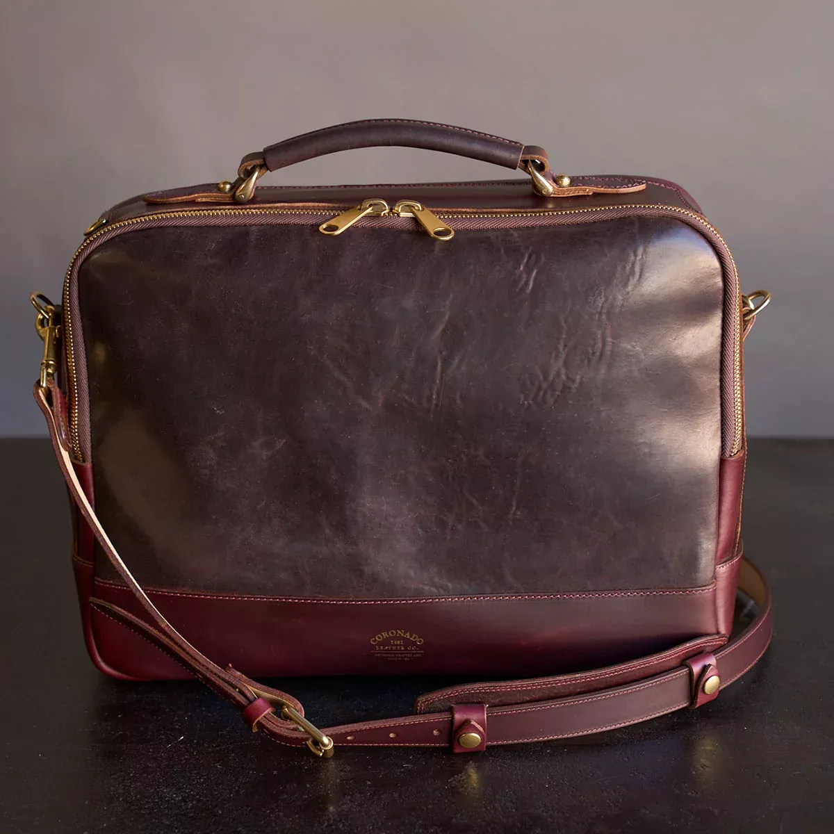No.541 Chicago Shell Briefcase | Horween Tumbled Color#8 Cordovan