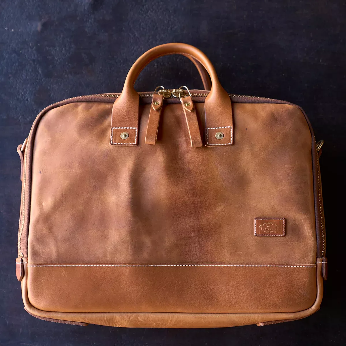 No.545 Natural SD Briefcase | Horween Horsehide & Latigo