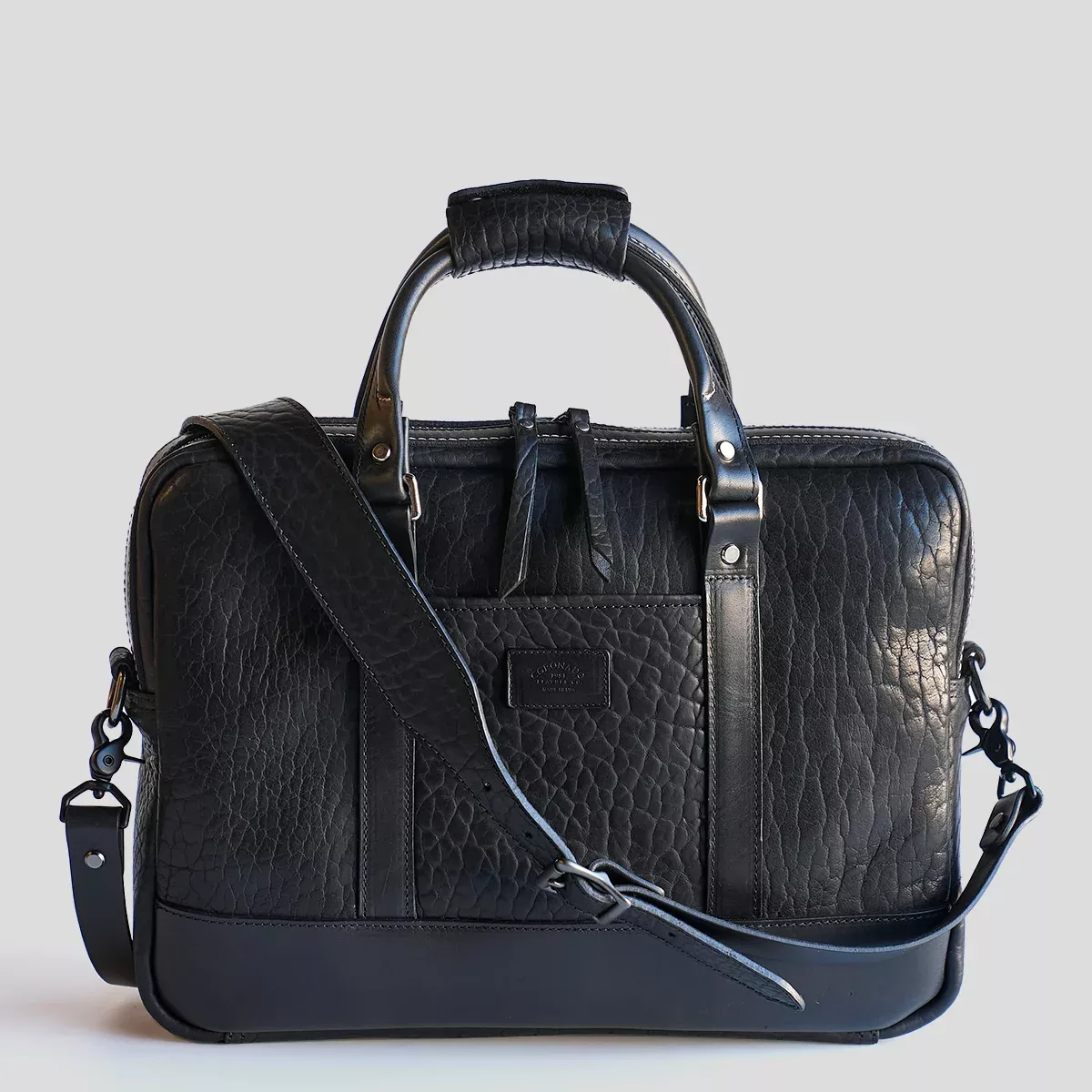 No.551 Bison Slim Briefcase | Black
