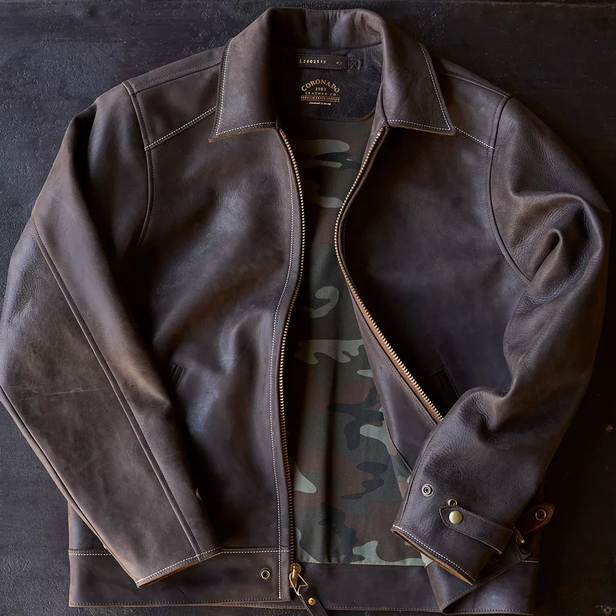 No.69 Union Jacket | Olive-Tanned Horsehide (Wenge)