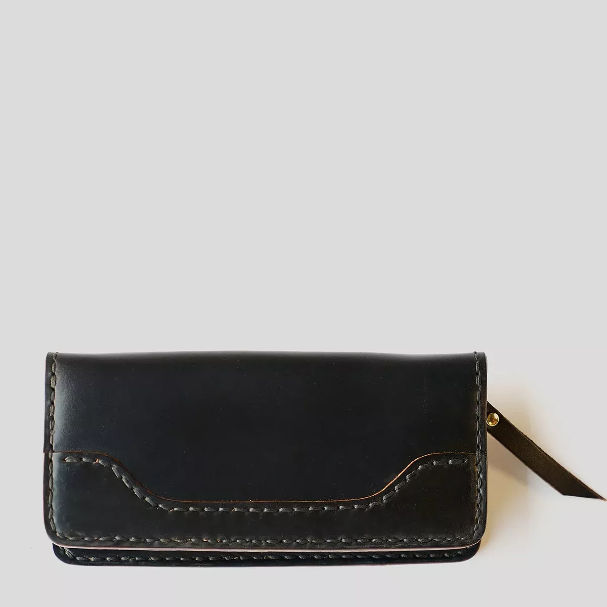 No.830 Garrison Shell & Horse Long Wallet | Black