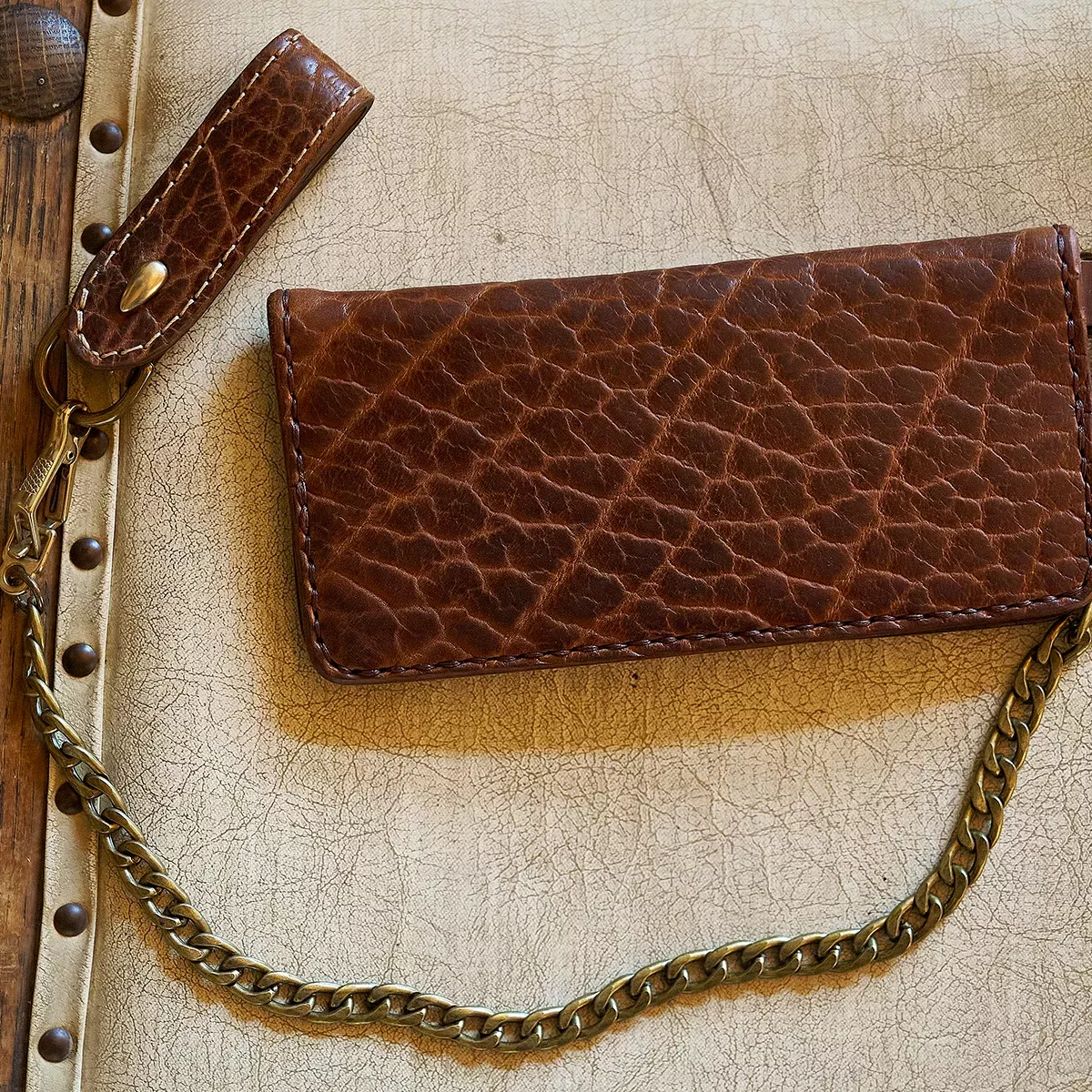 No.830 Handsewn Long Wallet | Bison Walnut