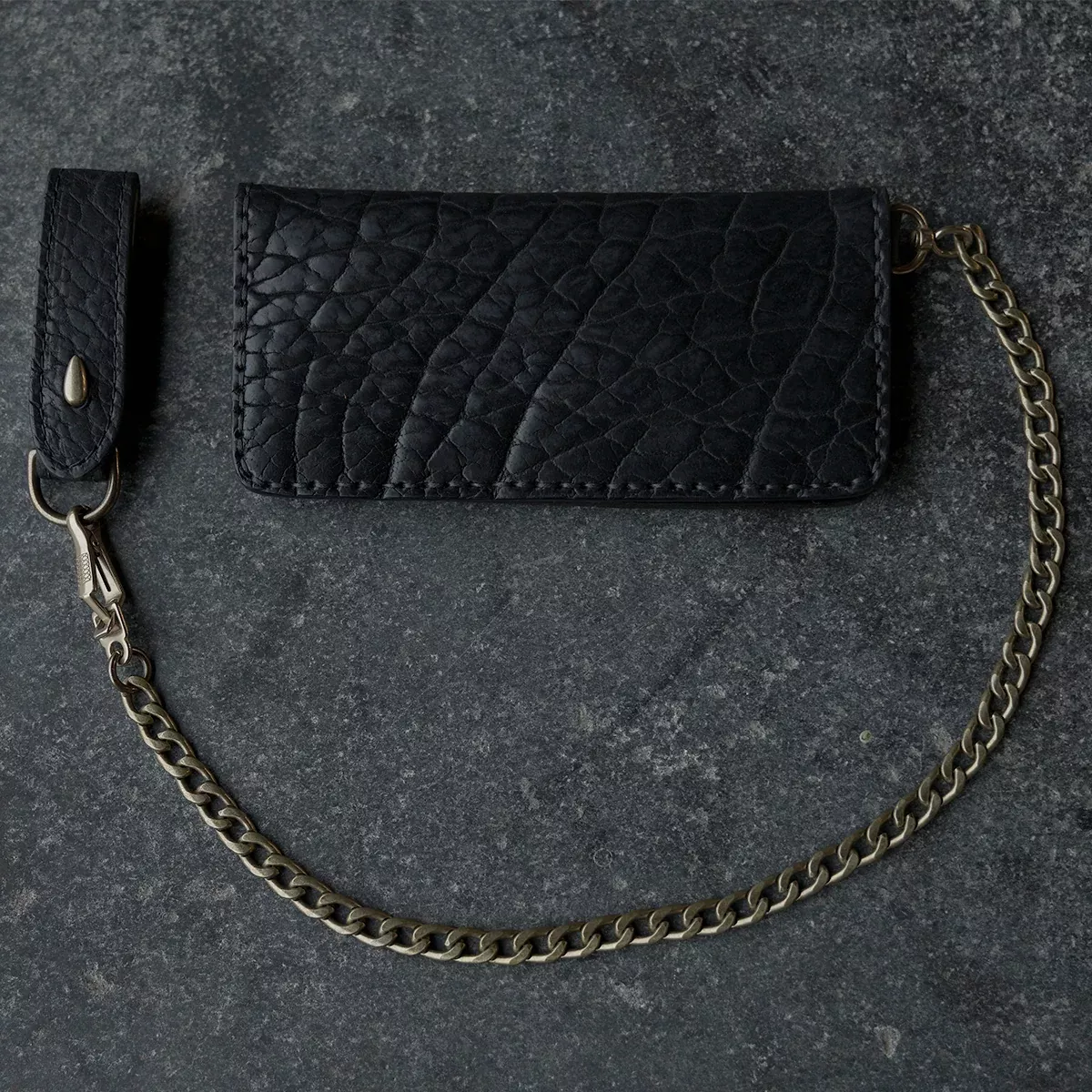 NO.830 Long Wallet | Shrunken Bison Black