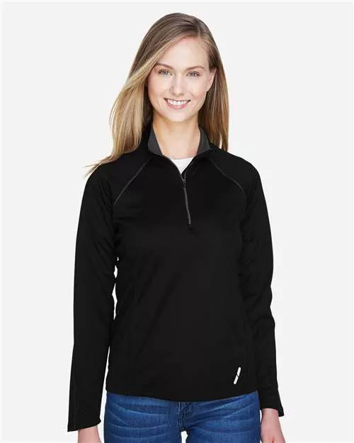 North End 78187 Women's Radar Quarter-Zip Pullover Performance Top With Custom Embroidery