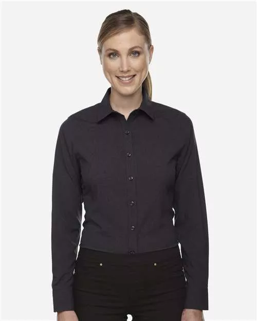 North End 78802 Women's Melange Performance Shirt With Custom Embroidery