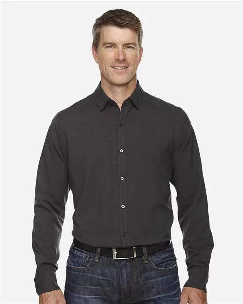 North End 88802 Melange Performance Shirt With Custom Embroidery