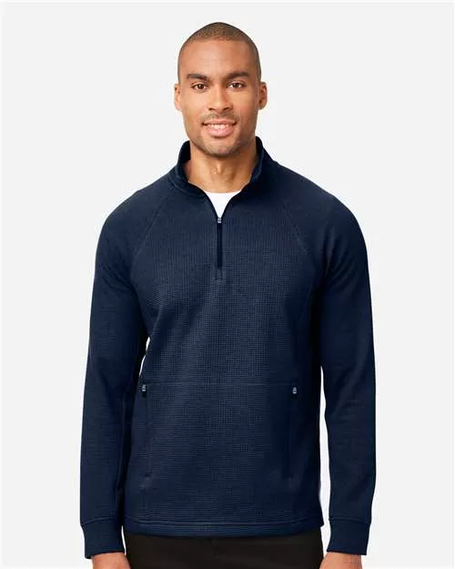 North End NE200 Men's Rhythm Waffle Quarter-Zip Pullover