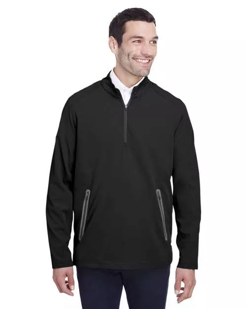 North End NE401 Quest Stretch Quarter-Zip Pullover With Custom Embroidery