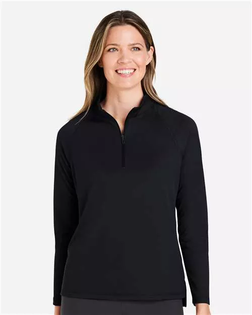 North End NE410W Women's Revive Coolcore Quarter-Zip Pullover With Custom Embroidery