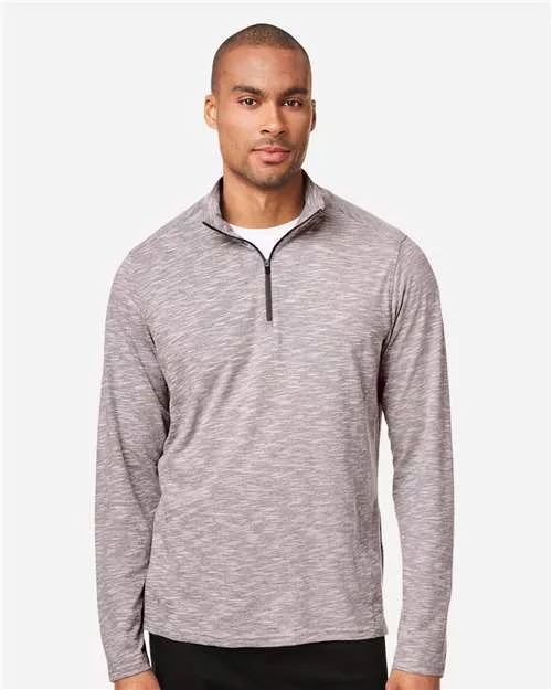 North End NE415 Men's Eclipse Jacquard Quarter-Zip Pullover