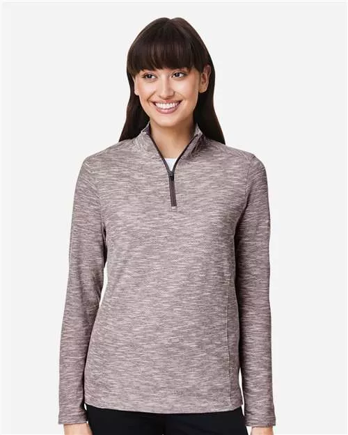 North End NE415W Women's Eclipse Jacquard Quarter-Zip Pullover