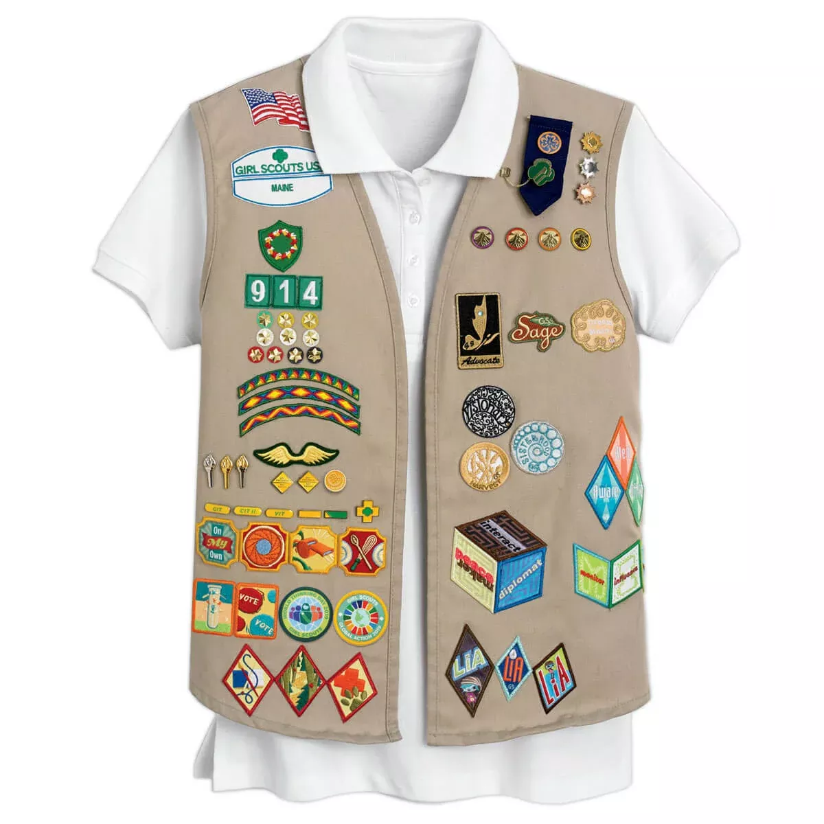 Official Girl Scouts Cadette, Senior and Ambassador Vest