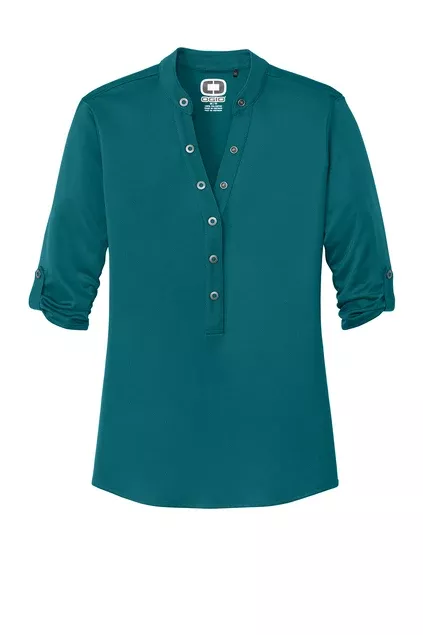 OGIO Crush Henley, Full Color