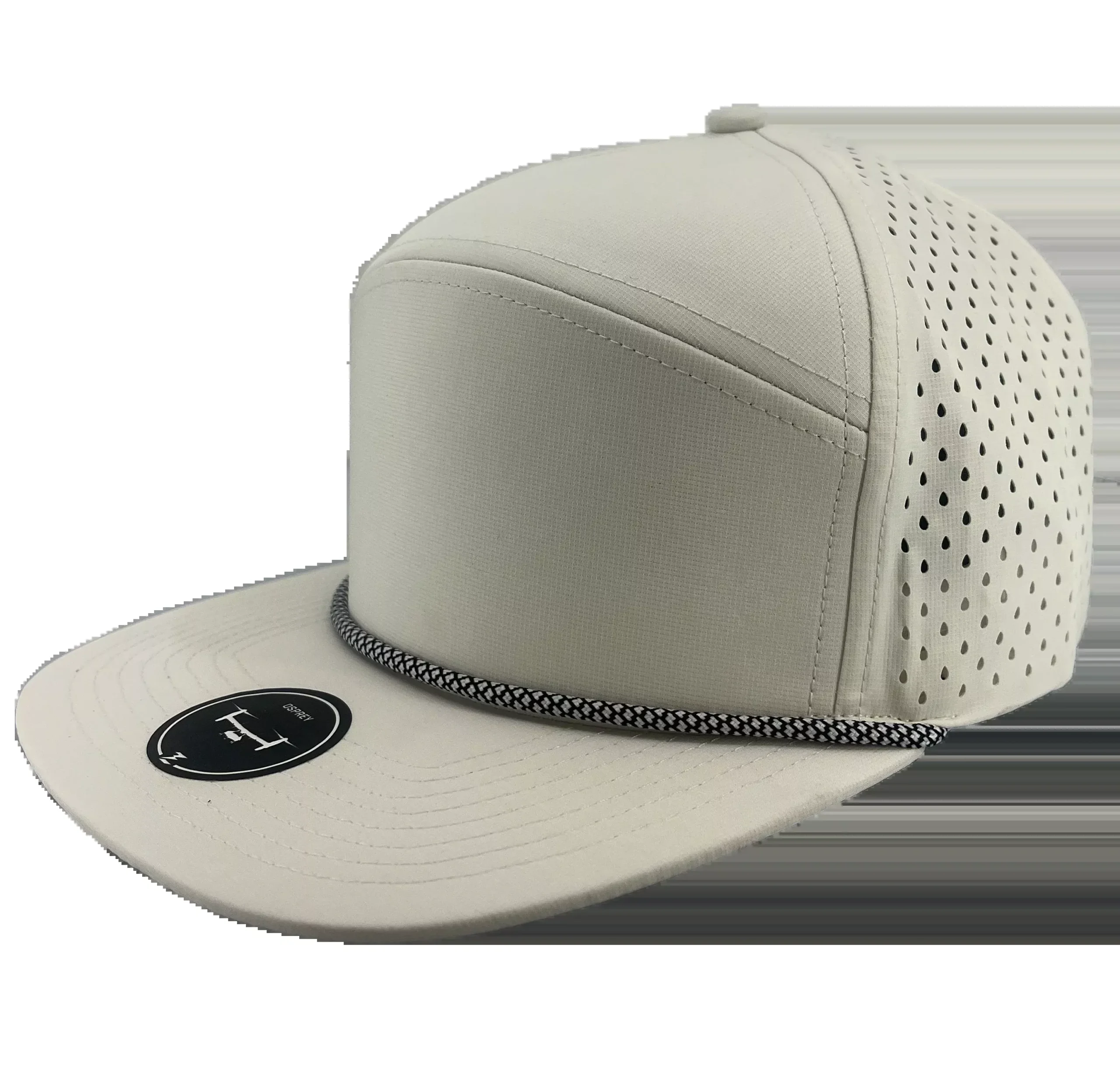 OSPREY R+ - 7 Panel Premium Rope Hat - Off-White - Chain-link Rope