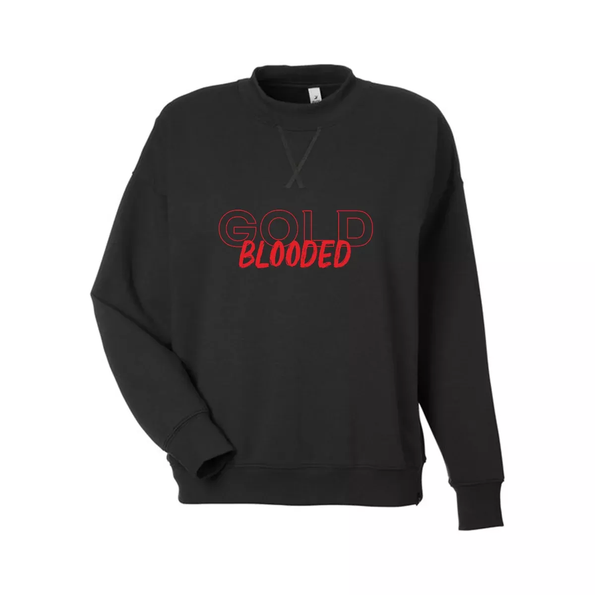 pdp6789 Glyder Ladies' Vintage Oversized Crew Pullover, Screen Print