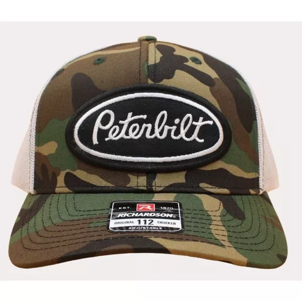 Peterbilt Trucker Hat -Camo / White