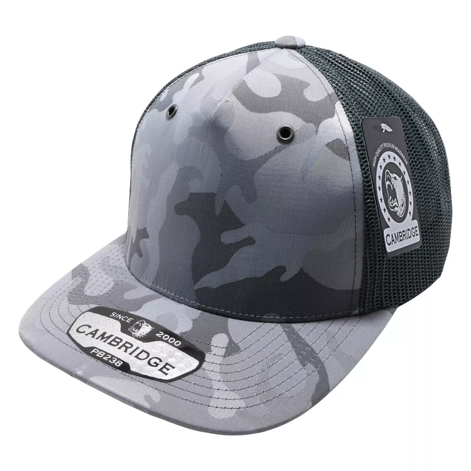 Pitbull PB238 5Panel Shiny Camo Trucker