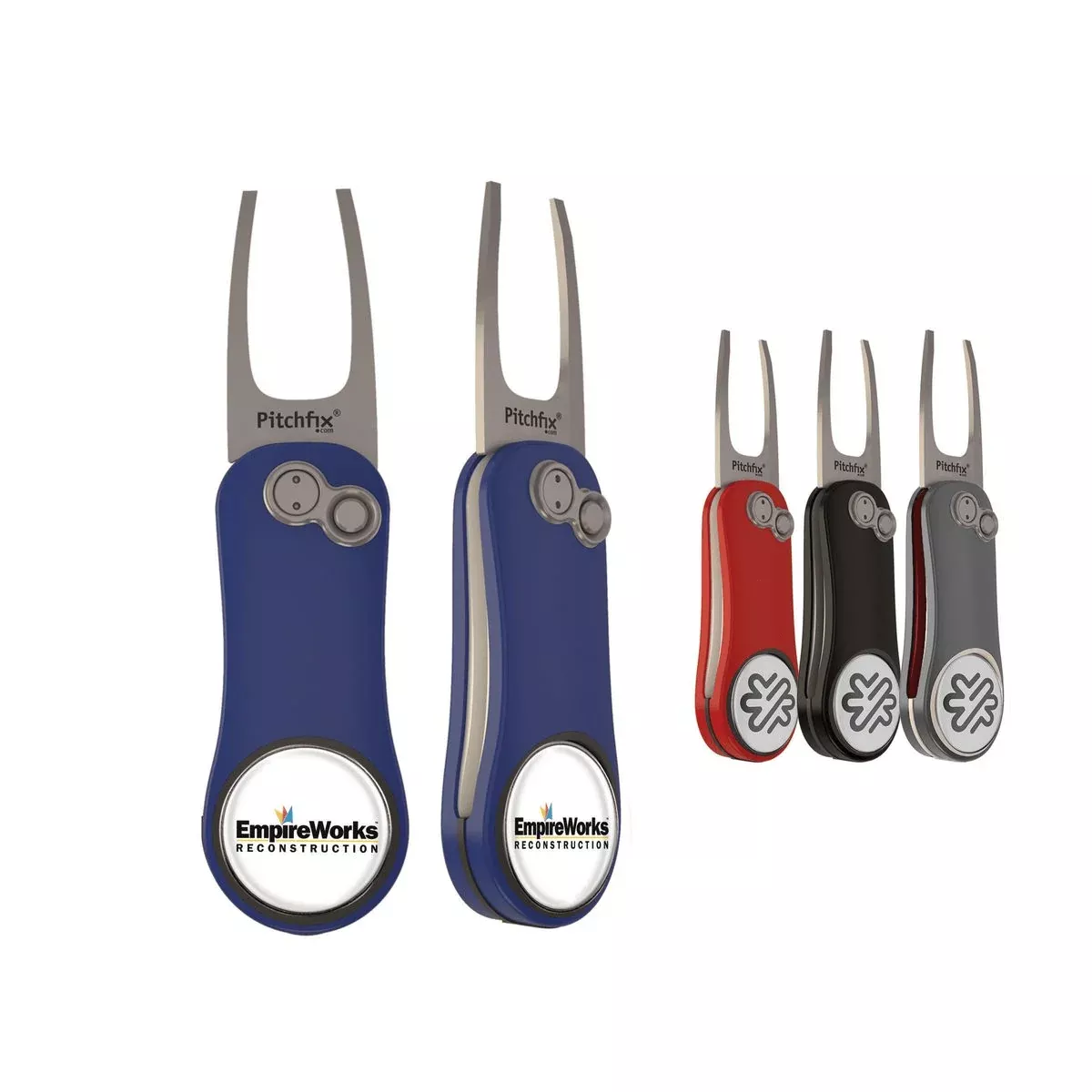 Pitchfix - Hybrid 2.0 Golf Divot Tool w/ Custom Ball Marker