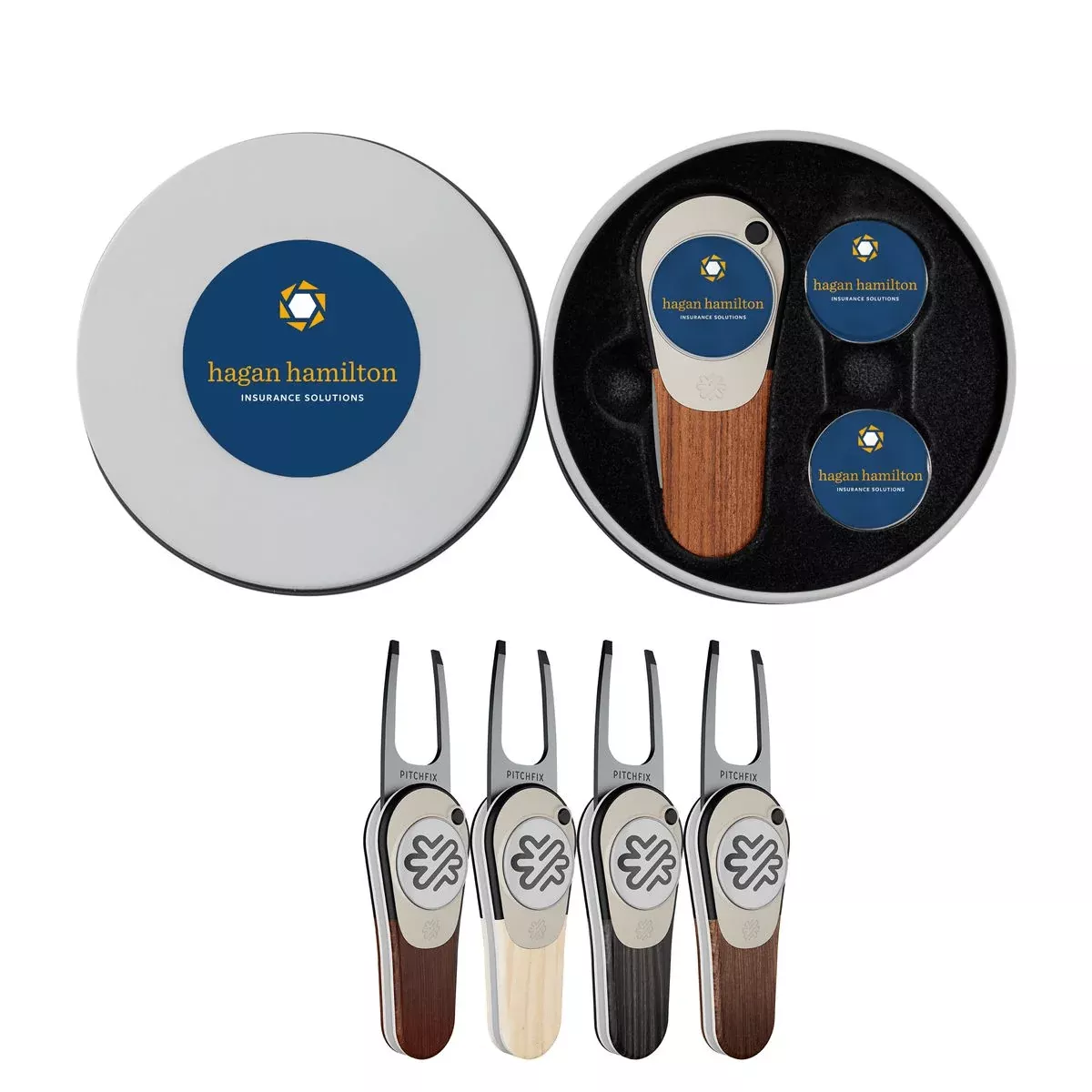 Pitchfix - Woodie Golf Divot Tool Deluxe Gift Set