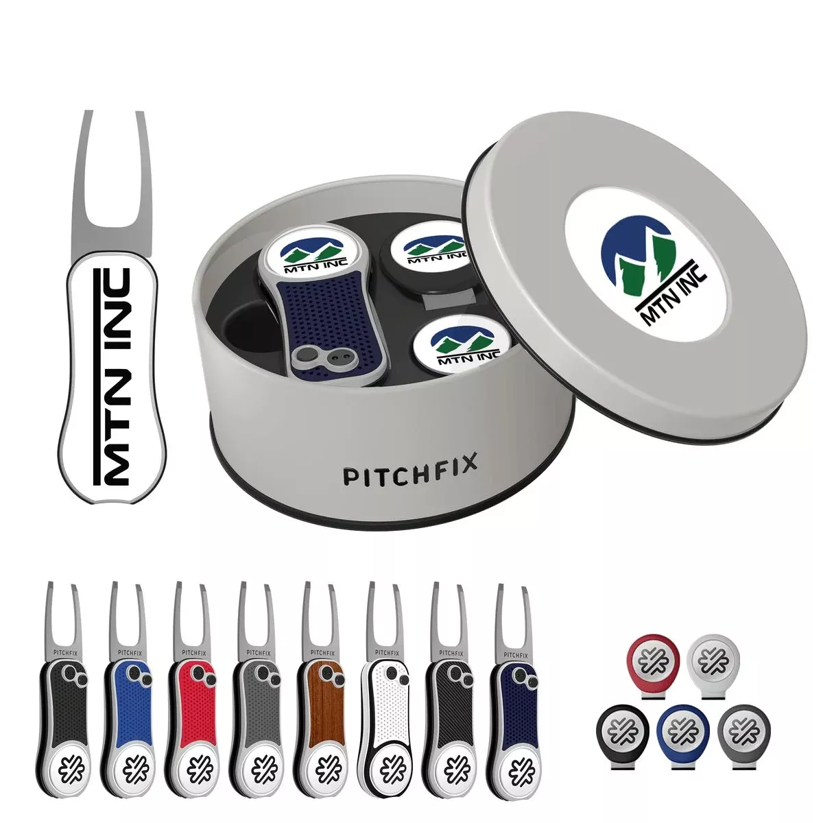 Pitchfix - XL Golf Divot Repair Tool Deluxe Gift Set w/ Hat Clip