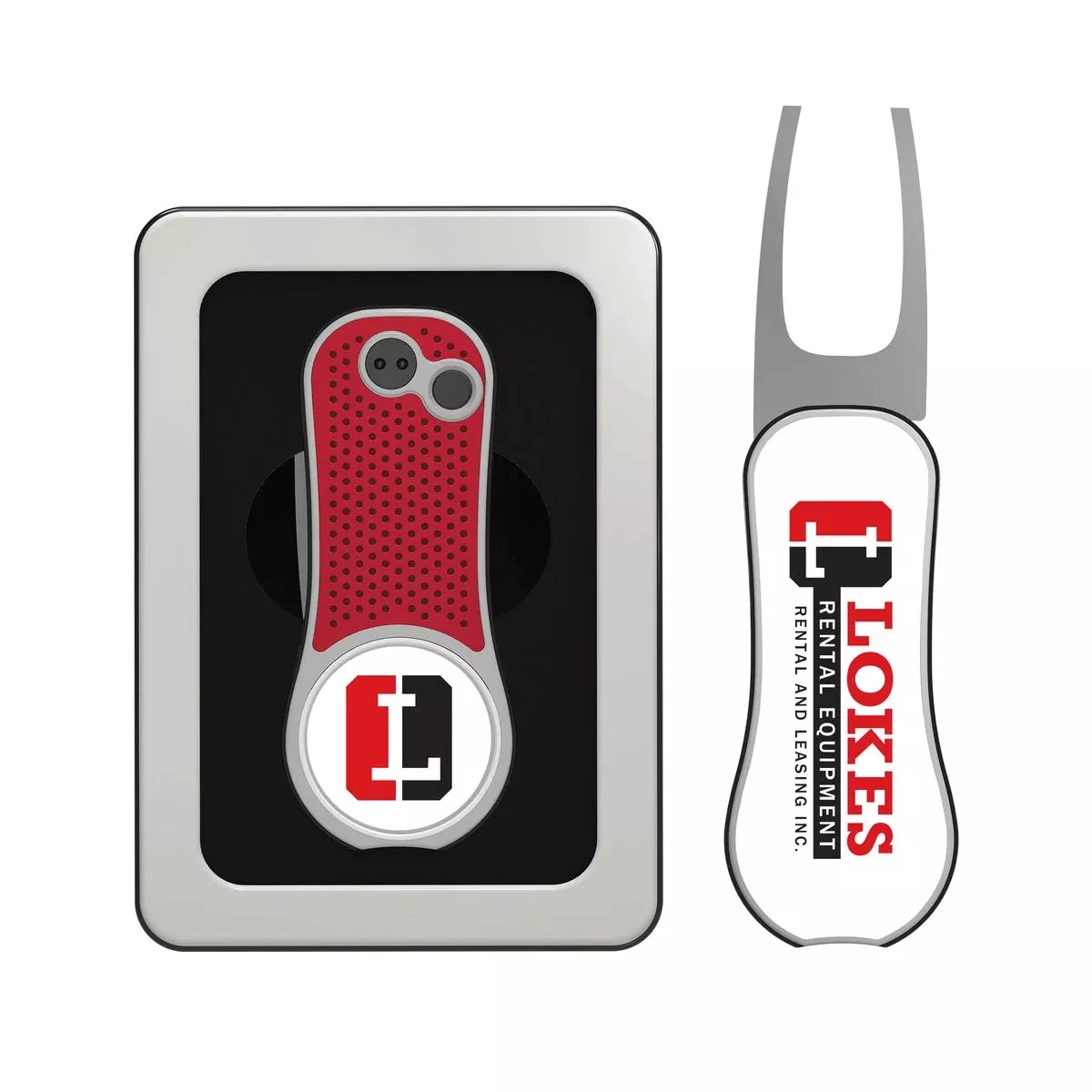 Pitchfix - XL Golf Divot Repair Tool w/ Window Tin