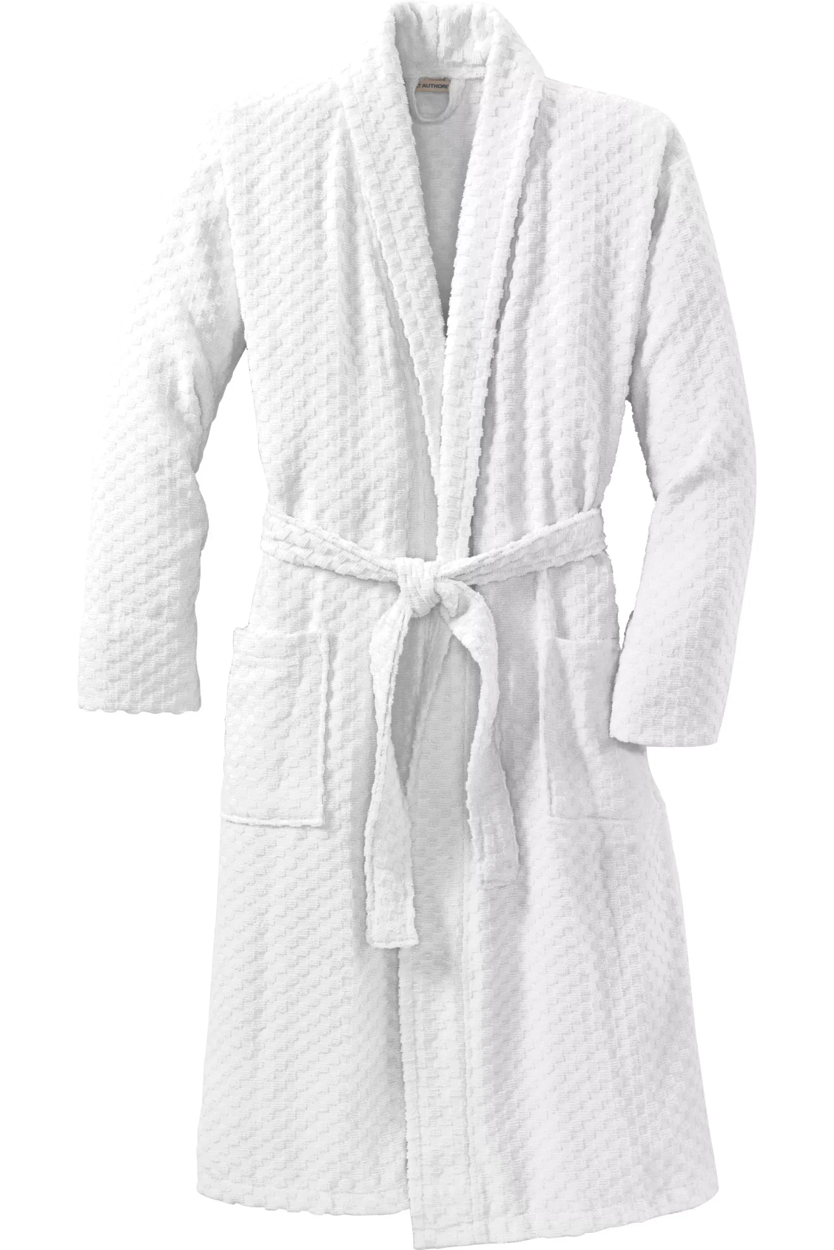 Port Authority Checkered Terry Shawl Collar Robe