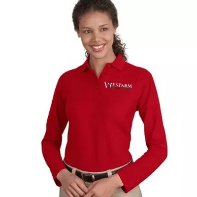 Port Authority Ladies' Silk Touch Long Sleeve Polo