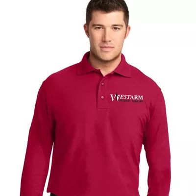 Port Authority Men's Silk Touch Long Sleeve Polo