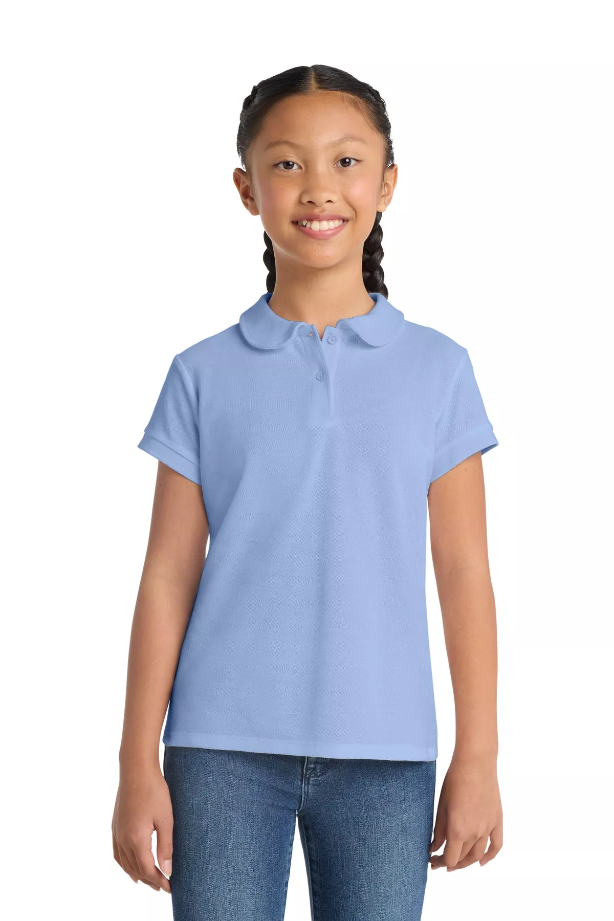 Port Authority YG503 | Polo | Girls Silk Touch Peter Pan Collar
