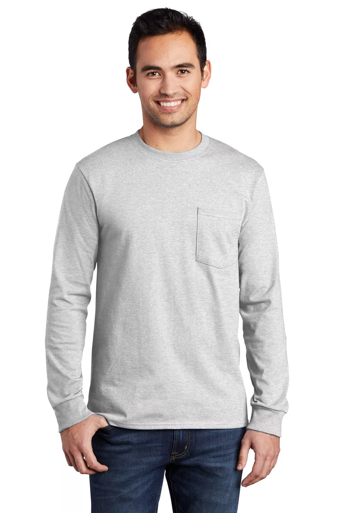 Port & Co PC61LSPT | Long Sleeve Pocket Tee | Tall Essential