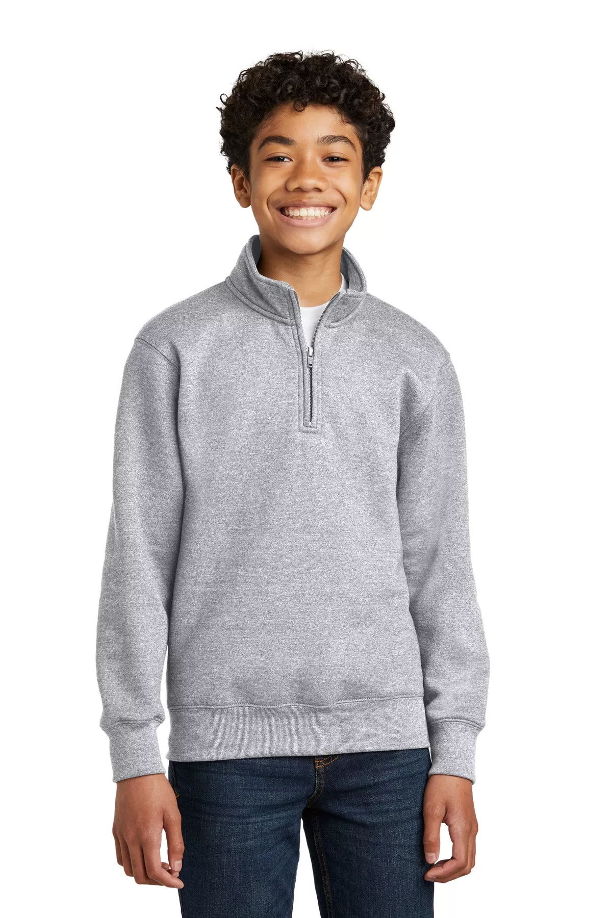 Port & Co PC78YQ | 1/4-Zip Pullover Sweatshirt | Youth Core Fleece