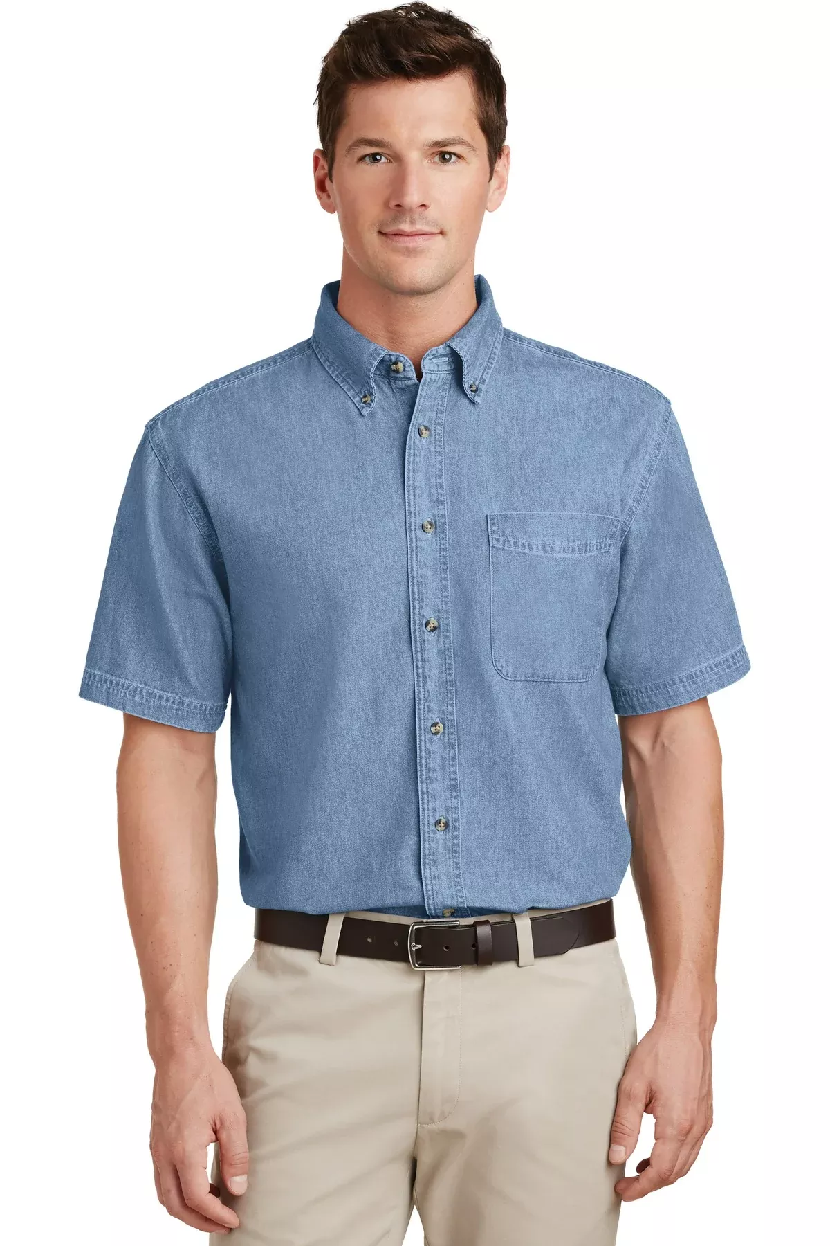 Port & Co SP11 | Denim Shirt | Short Sleeve Value