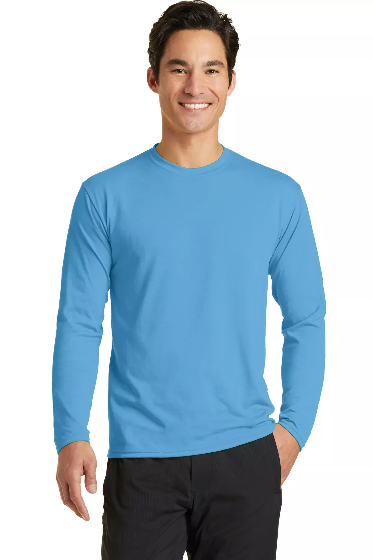 Port & Company PC381LS Long Sleeve Performance Blend Tee With Custom Screenprint