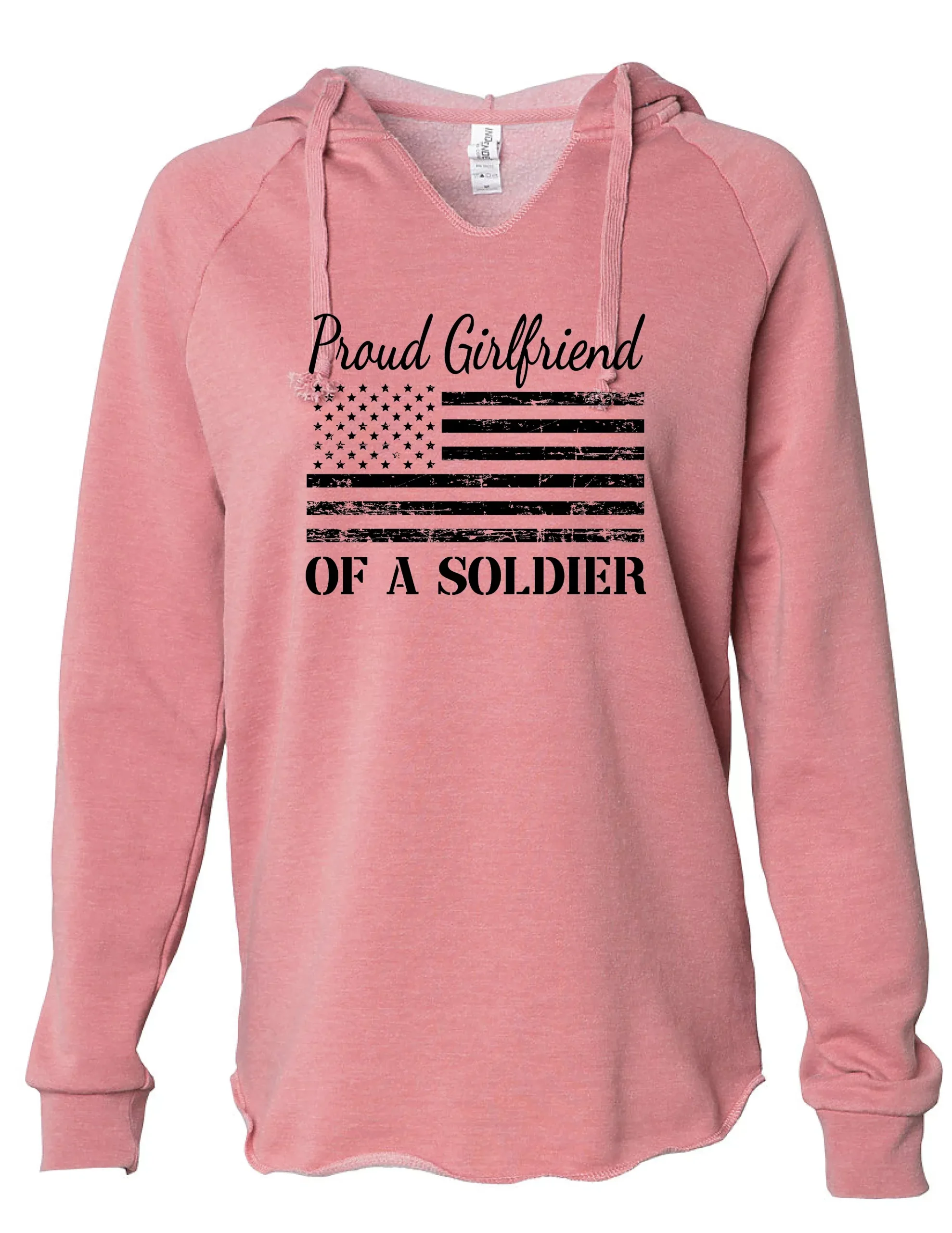 Proud Girlfriend of a Soldier Sweatshirt (Dusty Rose)