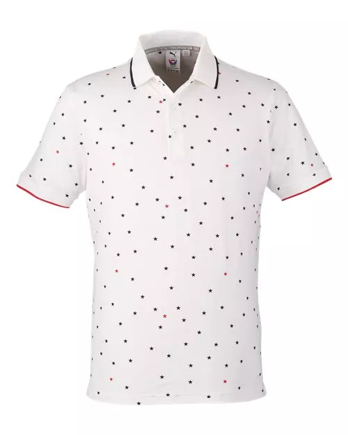 Puma Golf Men's Volition Skylight Patriotic Polo