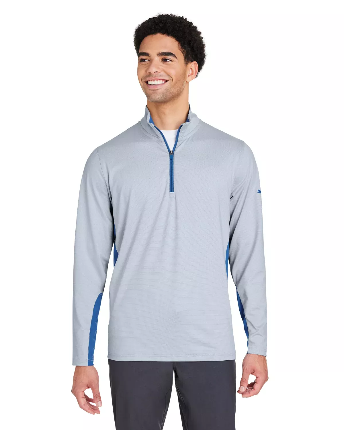 Puma Golf PG410 Mesa Stripe Quarter-Zip Pullover With Custom Embroidery