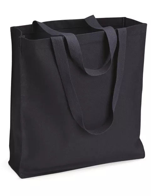 Q-Tees – Tees-13.7L Gusseted Canvas Shopper