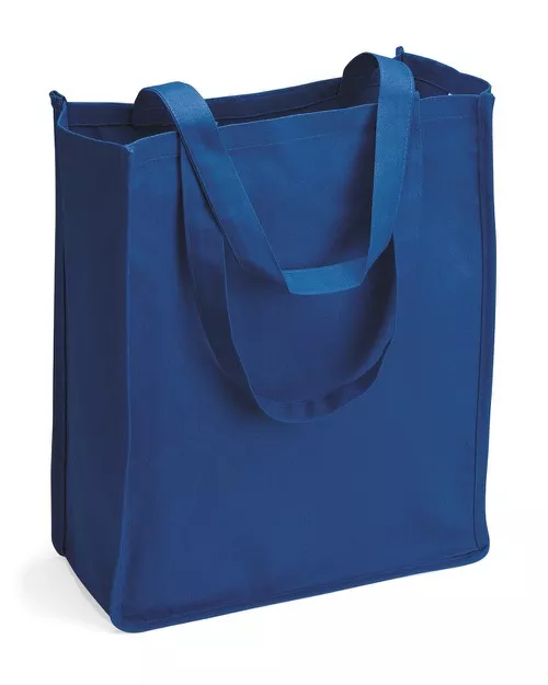 Q-Tees – Tees-27.3L Gusseted Jumbo Canvas Shopper
