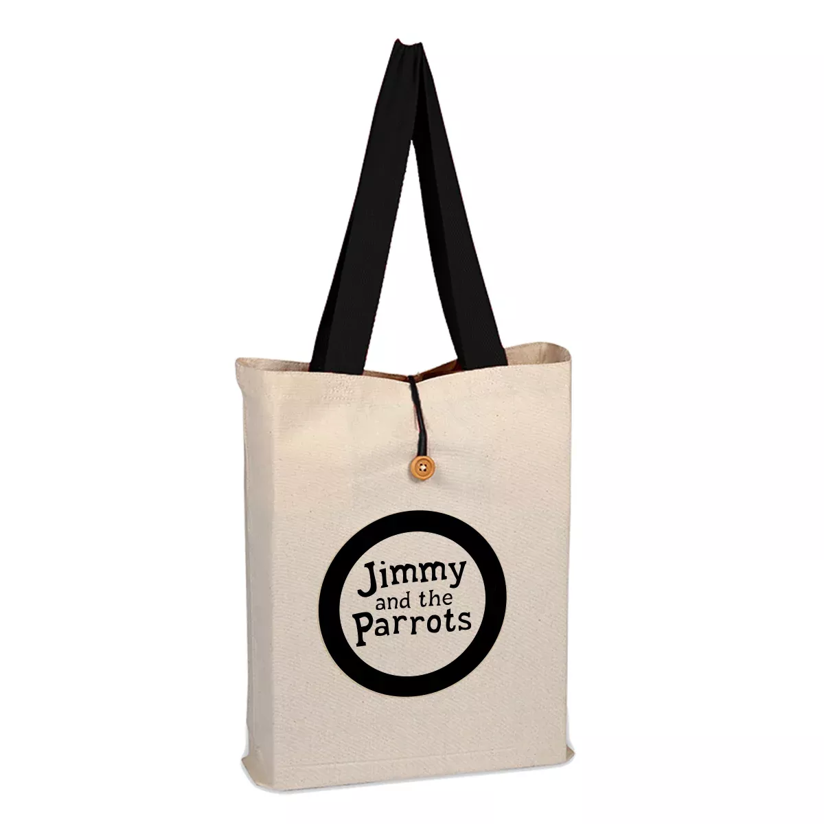 QTEES BUTTONUP TOTE W C HANDLE, Printed