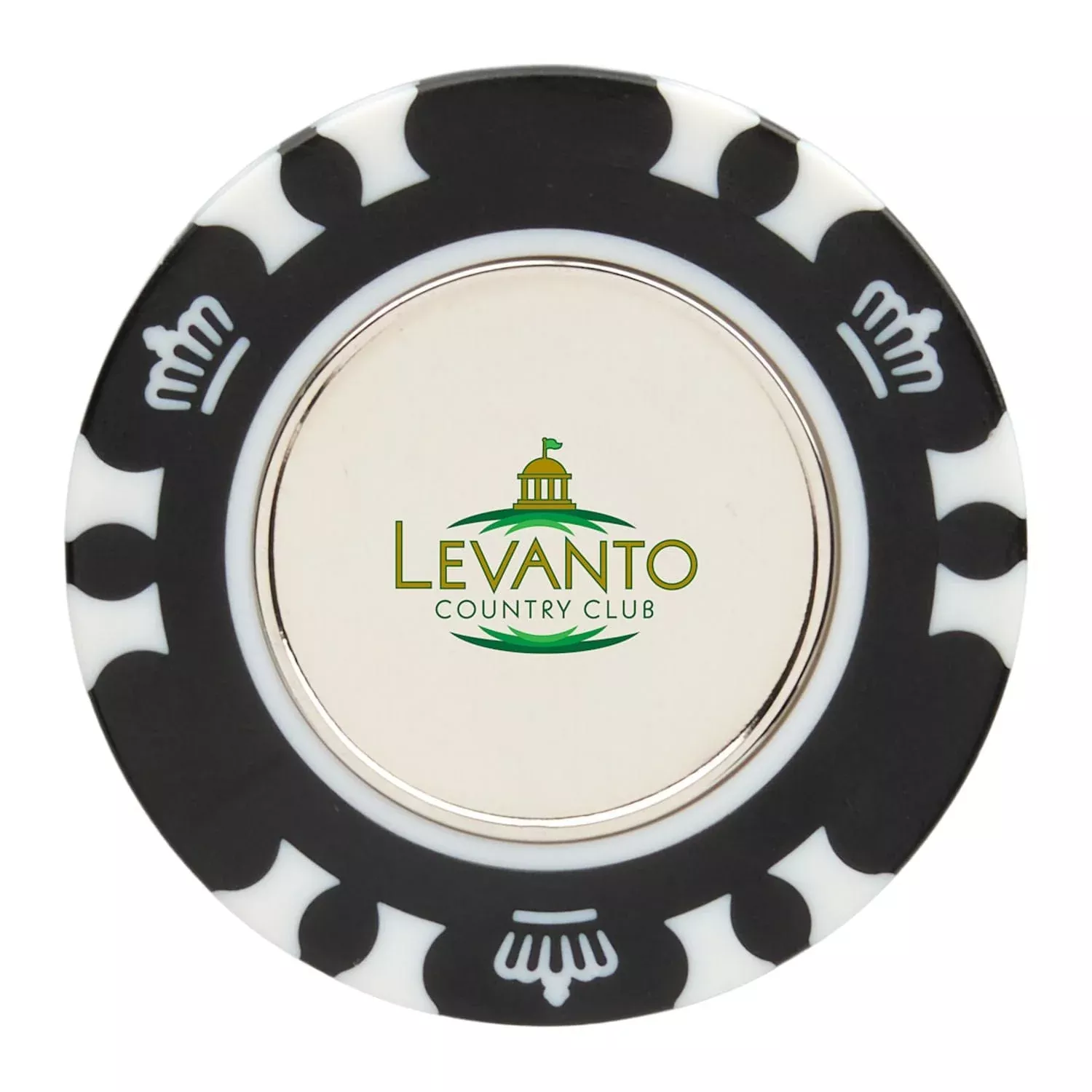 Recycled Poker Chip w/ Metal Ball Marker