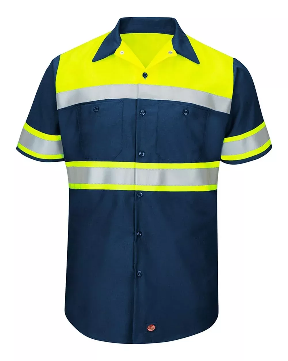 Red Kap - High Visibility Colorblock Ripstop Short Sleeve Work Shirt