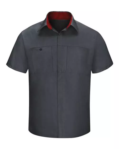 Red Kap SY42 Men's Performance Plus Short Sleeve Shirt With Oilblok Technology