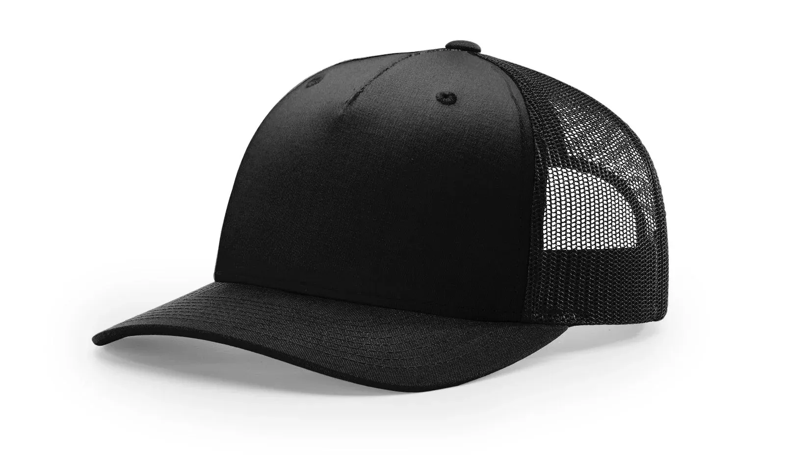 Richardson 112FP - Five Panel Trucker - BLACK