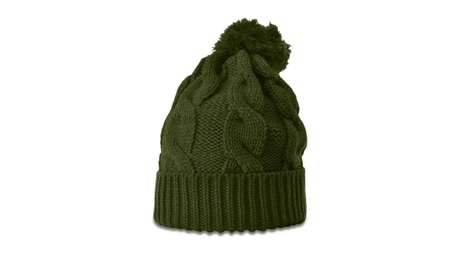 Richardson 141 Chunk Twist Knit Beanie with Cuff & Pom