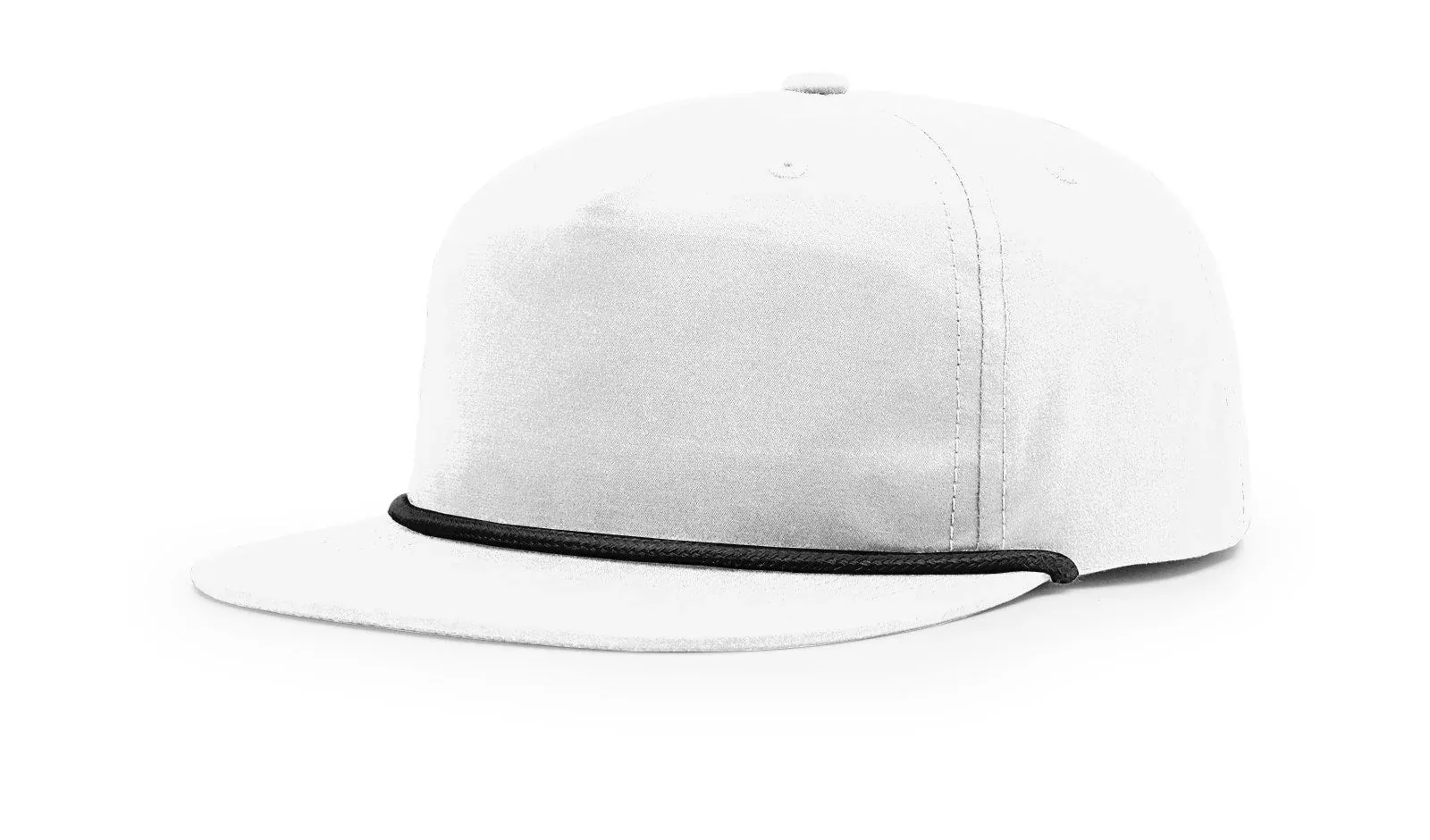 Richardson 256 - 5 Panel Nylon Grandpa Pinch - WHITE/BLACK