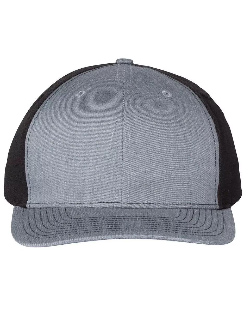 Richardson 312 - Twill Back Trucker Cap - Black/ Charcoal
